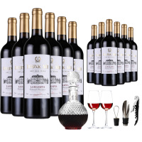 醉慕法国进口红酒珍藏级波尔多干红葡萄酒整箱12支装红葡萄酒