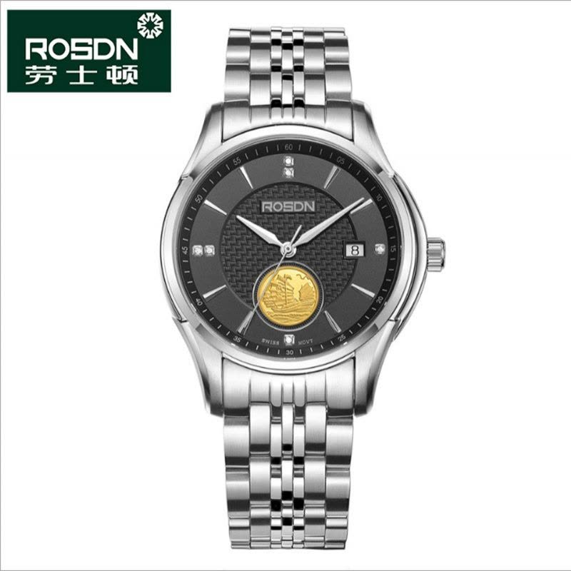劳士顿（ROSDN）专柜正品男士腕表 全自动机械表 瑞士原装机械机芯 休闲商务钢带男手表图片