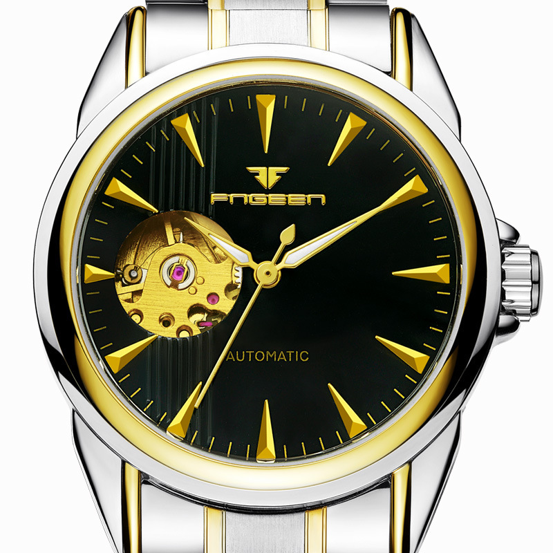 芬尊fngeen新款手表夜光防水镂空全自动机械表男士商务腕表8813