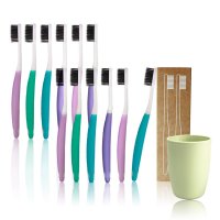 Apache阿帕齐竹碳软毛牙刷超细柔韧刷毛 12支家庭特惠装牙刷