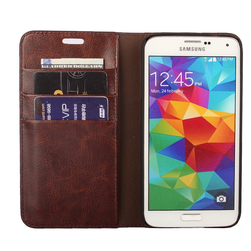 iCoverCase 三星galaxy S5 手机套翻盖手机壳保护壳真皮 适用于三星galaxy S5