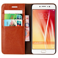 iCoverCase 手机壳防摔翻盖手机套真皮保护壳 适用于vivo x7