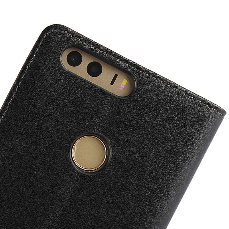 icovercase华为荣耀8手机壳防摔翻盖手机套平纹真皮皮套保护壳适用于