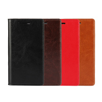 iCoverCase oppo r9splus手机壳防摔翻盖手机套疯马纹油边真皮皮套 适用于oppor9splus