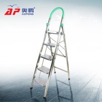 奥鹏梯子AP-9366W 家用梯子四步折叠梯子 折叠人字梯 加粗加厚不锈钢...