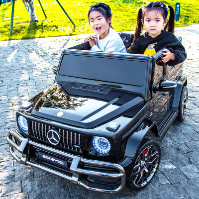 [正版授权]奔驰儿童电动车超大双人四轮汽车宝宝玩具车可坐越野遥控童车星辰皓