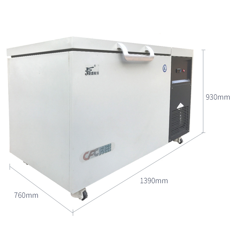 捷盛(JS)-60度200升 卧式豪华型超低温冰柜 金枪鱼深海鱼类低温冰柜低温保存箱 工业实验科研级超低温冰箱