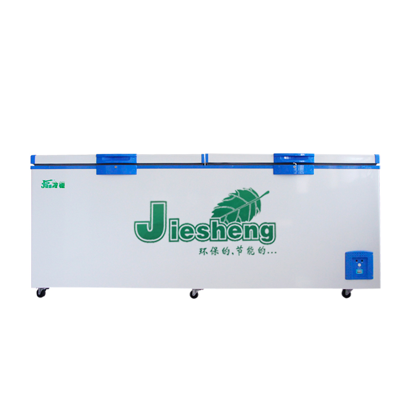 捷盛（JS）SLWD4-889F 商用超大容量卧式冷柜冰柜 双顶开门冷藏冷冻商用转换柜 茶叶柜 大容量带锁冰柜冷柜高清大图