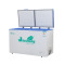 捷盛(JS)BCD-248 248升顶开门卧式双温冷柜 家用商用双门双温柜 冷藏冷冻冰柜 双门双保温柜 白色双温冷柜