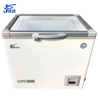捷盛（JS）DW-45W108S -40℃108升卧式玻璃门超低温展示柜 金枪鱼深海鱼类低温保存箱实验医用带锁低温冰柜