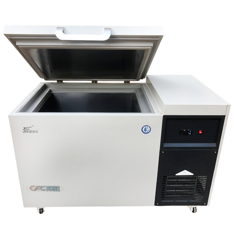 捷盛(JS)DW-60W105 -60℃105升豪华型卧式超低温冷柜金枪鱼海鲜低温柜保存箱工业超低温试验设备低温冰柜