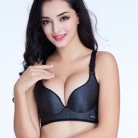 超能轻3D直立棉无钢圈文胸一片式按摩圆点无痕聚拢调整型运动内衣文胸套装