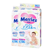 日本直邮 进口花王Merries妙而舒婴儿尿不湿纸尿裤L54