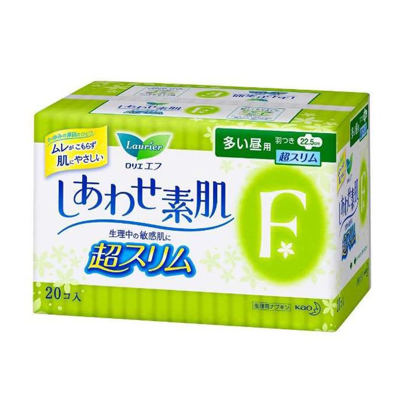 日本直邮 花王kao 乐而雅F系列 日用22.5厘米20枚 绿白 新包装图片