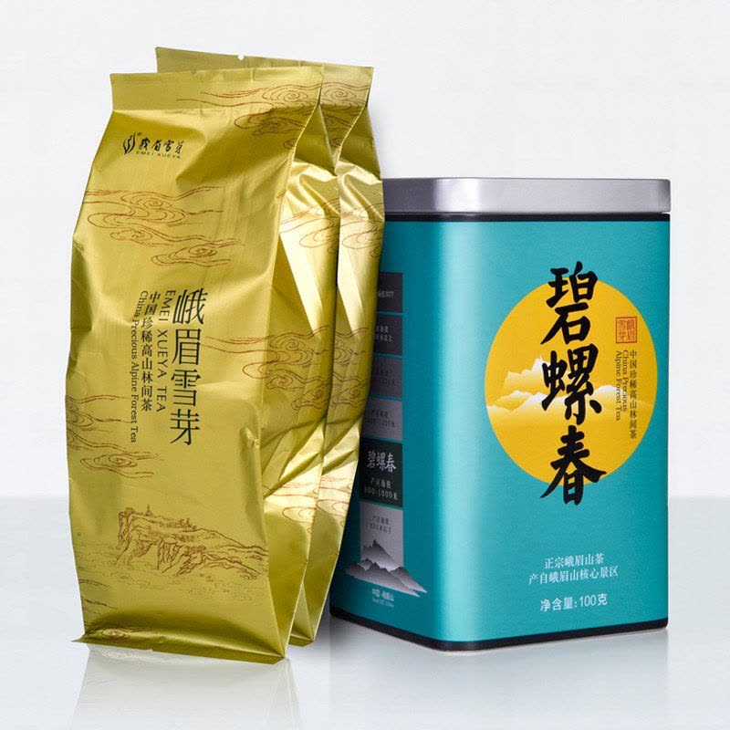 峨眉雪芽 碧螺春100克 绿茶 绿茶茶叶图片