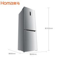 奥马/Homa BCD-313WDK 313升 冰箱双门 风冷无霜 智能控温 节能家用双开门电冰箱 (不锈钢）