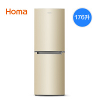 奥马(Homa) BCD-176A7金 家用双门冰箱 大冷藏大冷冻 办公室宿舍家用 节能省电 两门电冰箱