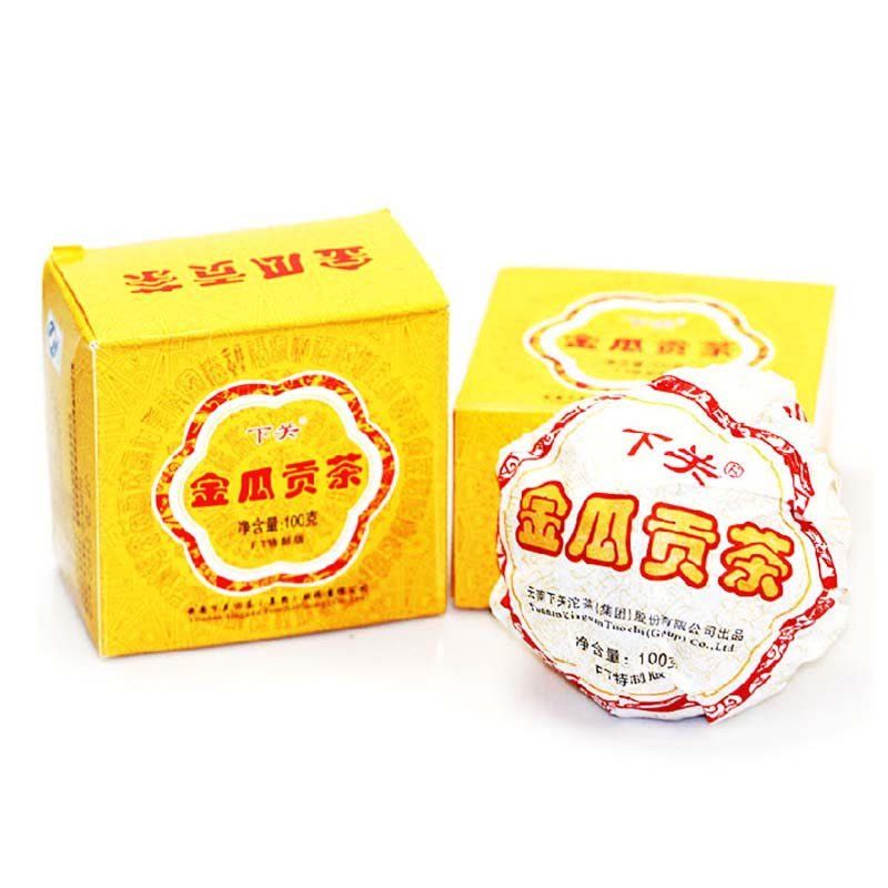 茶窝茶叶 2013年下关 飞台金瓜贡茶 普洱茶 生茶 100克/盒 下关沱茶 FT普洱团茶 小团 沱茶图片