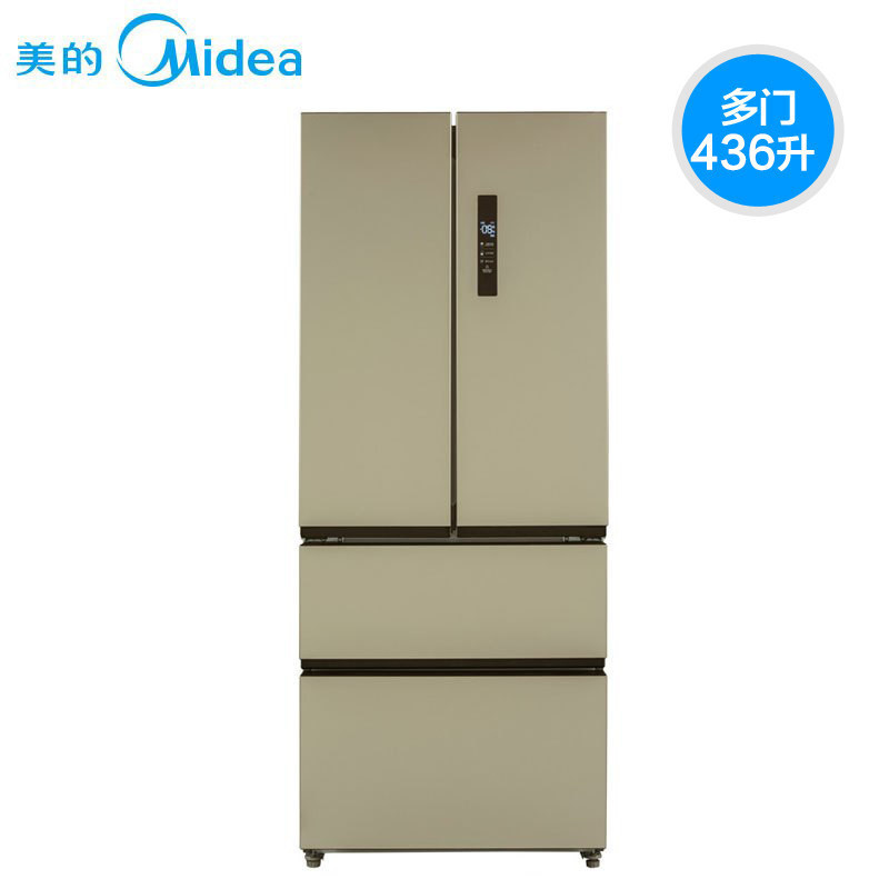 美的(Midea)BCD-436WTM芙蓉金 436升风冷无霜 节能静音 大冷冻力 风冷净味多门冰箱