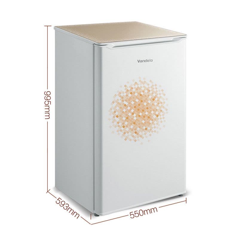 美的 Midea BD-106UV 凡帝罗家用冷柜 立式小冰柜 电脑温控 白色图片