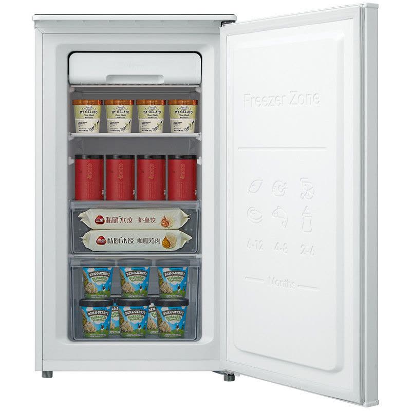 美的 Midea BD-106UV 凡帝罗家用冷柜 立式小冰柜 电脑温控 白色图片
