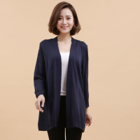 2016新款针织衫女开衫中长款薄外套雪纺衫防晒女装上衣空调衫