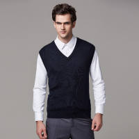 希尔堡得2016秋冬修身男士马甲休闲背心针织衫毛衣