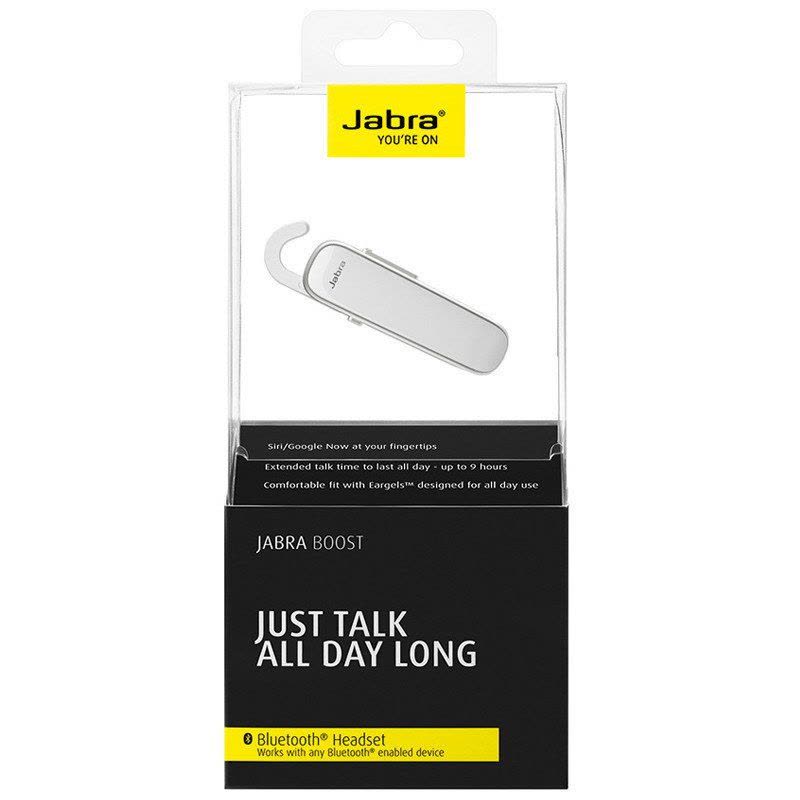 捷波朗（Jabra） 劲步 BOOST蓝牙耳机 三星 苹果 通用型蓝牙无线 迷你耳塞式无线耳机 白色图片