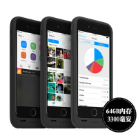 mophie iPhone6s苹果6 内存拓展背夹电池 64GB内存 3300毫安移动电源充电宝