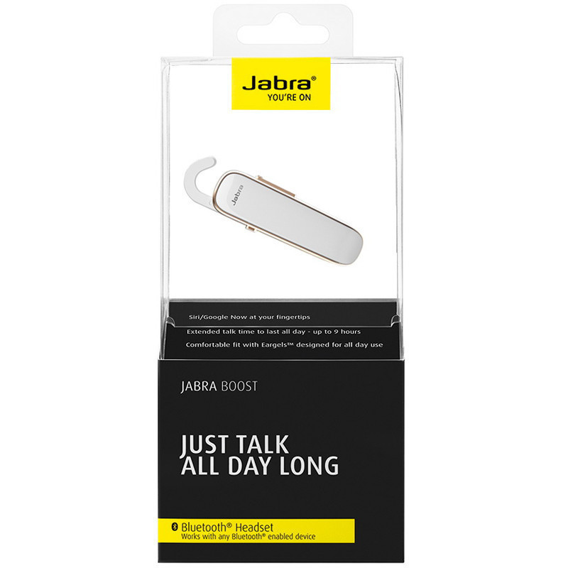捷波朗（Jabra） 劲步 BOOST 手机蓝牙耳机 三星 苹果 通用型蓝牙耳机 迷你耳塞式 无线耳机 白金色