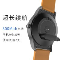 SMA09 2017 心率监测 手环心率监测 生活防水手表 待机时长72小时智能全圆语音控制手表 兼容 棕色