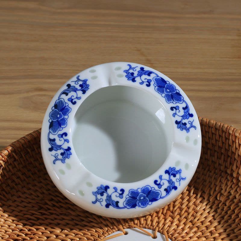 LICHEN 景德镇青花玲珑瓷器餐具 釉下彩陶瓷碗盘勺碟自由搭配 烟灰缸 一个图片