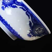 LICHEN 景德镇青花玲珑陶瓷碗 陶瓷餐具 高温烧制 微波炉适用 釉下彩吉祥如意A款 口碗5英寸饭碗 10个装