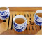 LICHEN 景德镇 陶瓷茶杯 茶壶 一壶六杯套装 带礼盒 整套茶具送茶盘 蝶舞清韵