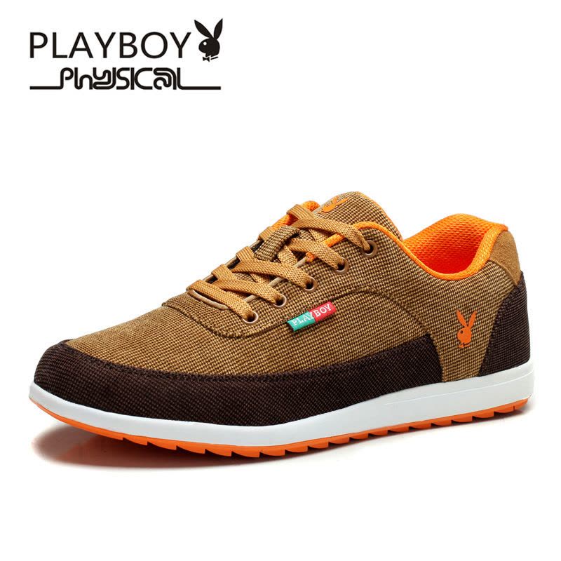 花花公子(PLAYBOY)新款男士运动跑步鞋帆布鞋休闲板鞋 男图片