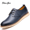 新款男士商务休闲皮鞋牛二层皮内增高6CM真皮英伦男鞋潮流青年增高鞋休闲鞋 男