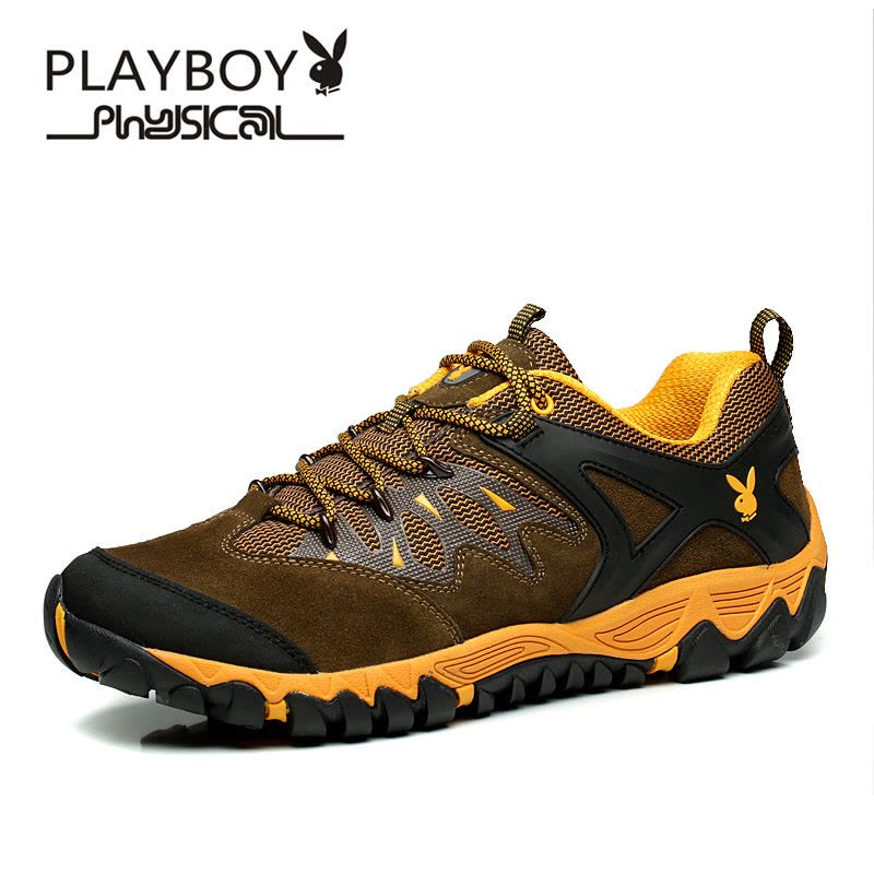 花花公子(PLAYBOY)新款男女鞋户外登山情侣鞋休闲跑鞋网面耐磨运动徒步鞋 男图片