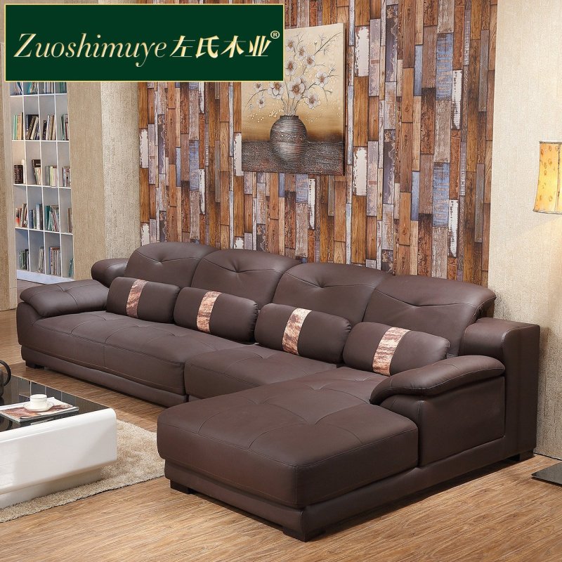 左氏木业 沙发 真皮沙发 皮艺沙发 头层牛皮沙发 大小户型客厅沙发组合 中厚皮转角沙发
