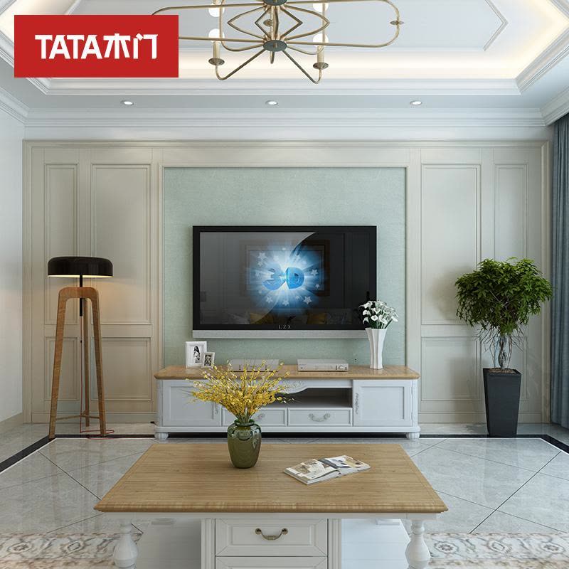 TATA木 定制欧式简约客厅卧室书房床头环保都市4号背景墙AN套餐图片