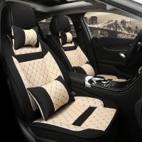 福香依四季亚麻汽车坐垫长安CS75 CS15 CS35 CX20逸动悦翔V7 V3三菱劲炫ASX冬季全包座垫套简约五件套