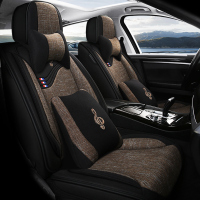 福相依汽车座套亚麻座椅套新卡罗拉朗逸轩逸捷达全包围座垫四季通用坐垫五件套
