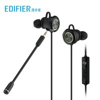漫步者(EDIFIER)GM450手机游戏耳机吃鸡电竞双动圈单插孔电脑耳麦 黑绿色