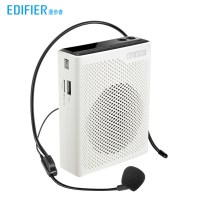 漫步者(EDIFIER)MF5小蜜蜂扩音器教师用有线耳麦户外导游讲课教学专用小喇叭迷你腰挂上课宝话筒扬声器大功率 白色