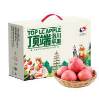 洛川苹果 陕西洛川红富士苹果10枚80mm甄选礼盒
