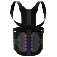 何浩明DR HO＇S背立挺驼背矫正带学生男女士脊椎侧弯固定器揹背佳坐姿矫姿带男女儿童通用 中码