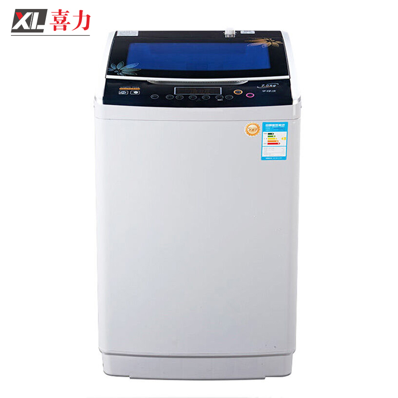 喜力 XQB75-7558 7.5公斤家用大容量 全自动波轮洗衣机 热烘干 预约功能 洗干一体机