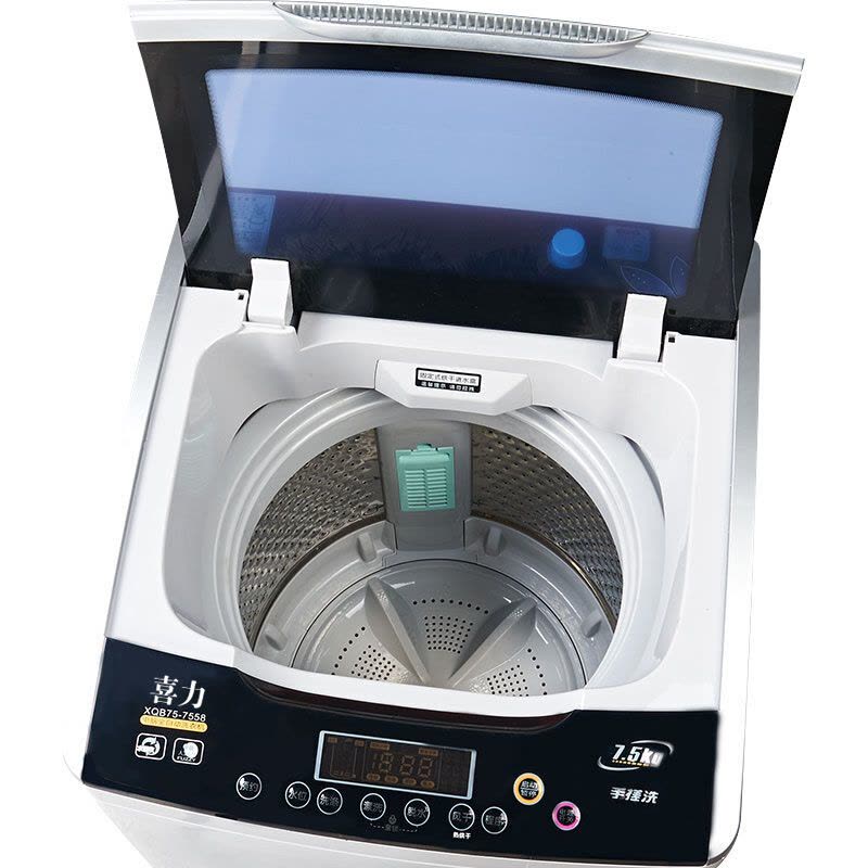 喜力 XQB75-7558 7.5公斤家用大容量 全自动波轮洗衣机 热烘干 预约功能 洗干一体机图片