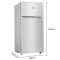 喜力BCD-128，128升双门小电冰箱 高性价比小两门 租房家用 适用单身/两口之家（拉丝银）
