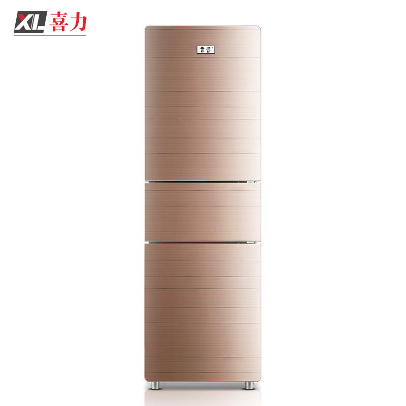 喜力(XIL)BCD-198T 198升三门冰箱 中门软冷冻 分类保鲜 三门式小型家用节能静音电冰箱 钢化玻璃面板