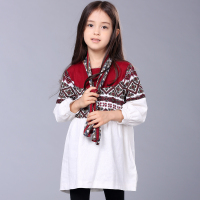 女童裙子秋季2016新款3春秋装民族风5中大童装8岁9儿童长袖连衣裙